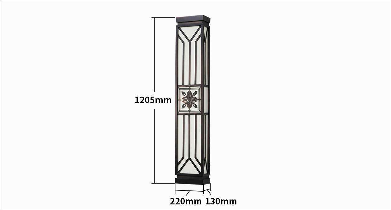 lampu tembok lanskap-dimensi