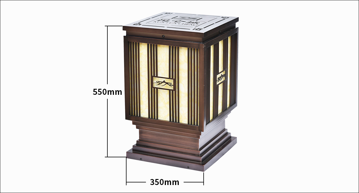 lámpara-de-pilar-de-acero-inoxidable-dimensión